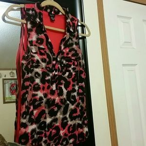 cheetah print pink shirt